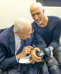 David Plakke with the honoree at the National Academy’s show “Will Barnet at 100,” 2011.