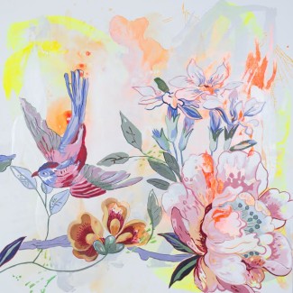 Elisabeth Condon URBAN JUNGLE, 2015 Glitter, acrylic on linen 59 x 59 inches