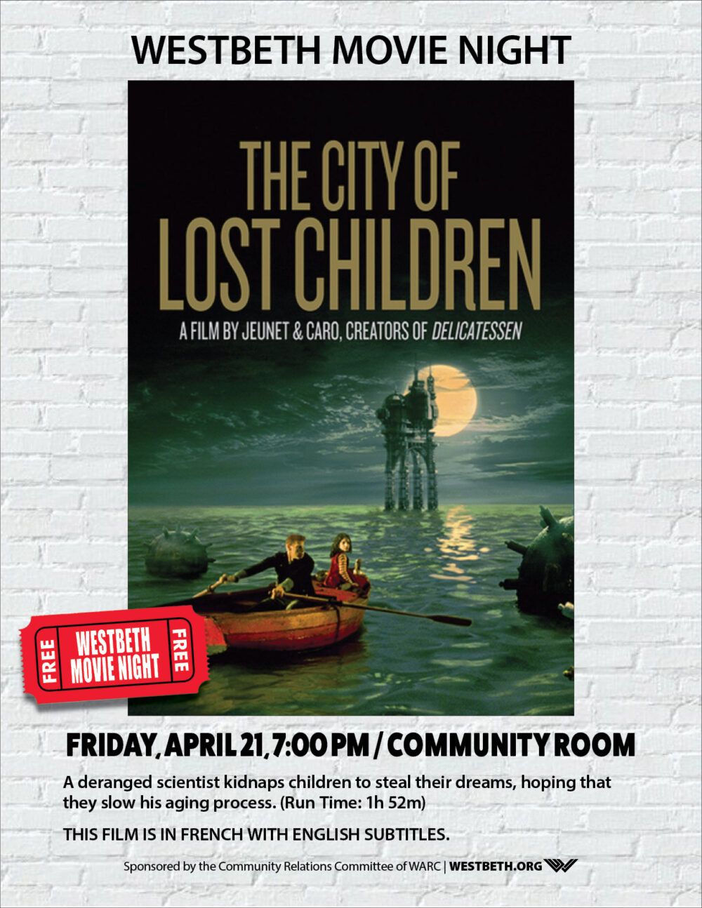 Westbeth Movie Night: The City of Lost Children | Westbeth